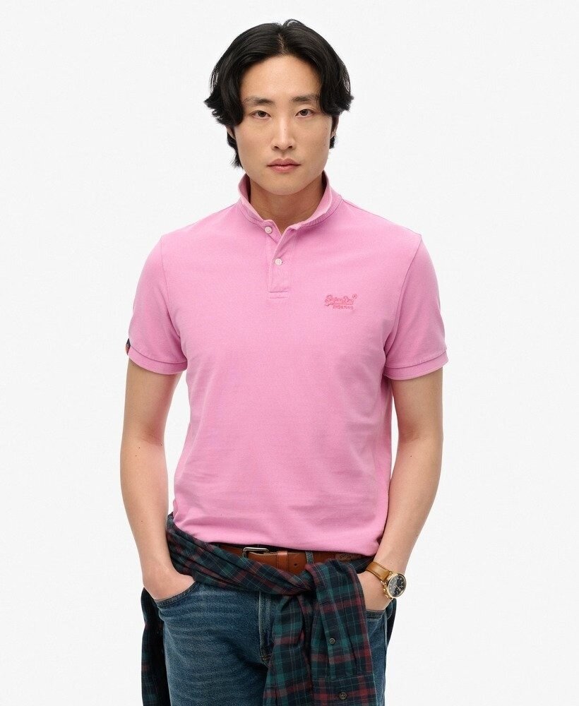 Superdry VINT DESTROY POLO FUCHSIA PINK