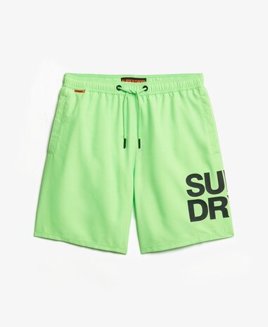 Superdry SPORTSWEAR LOGO 17 SWIM SHORT NEON GREEN