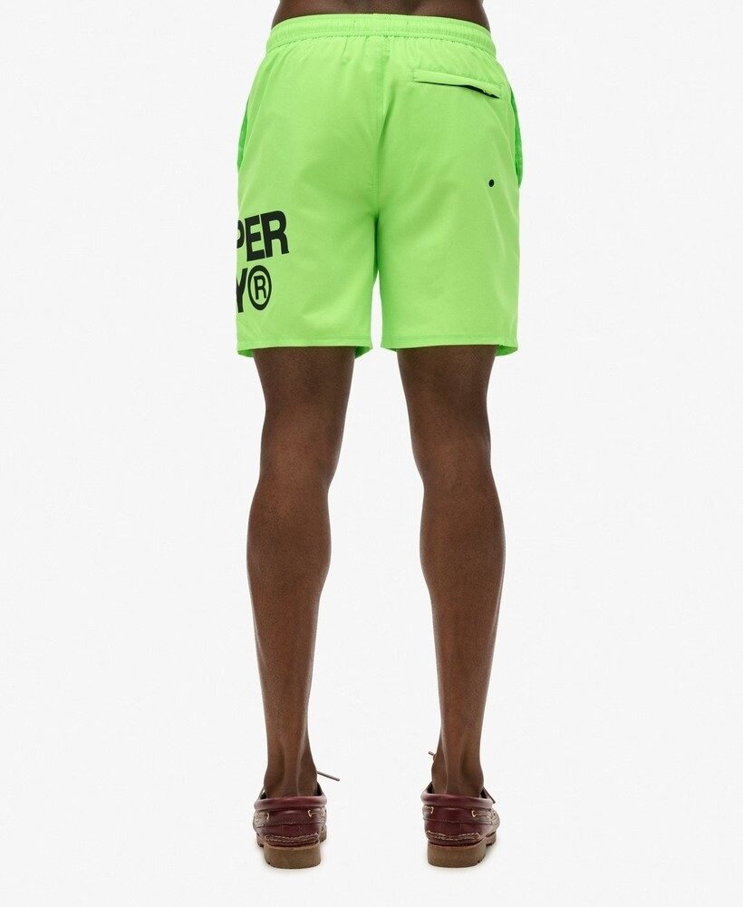 Superdry SPORTSWEAR LOGO 17 SWIM SHORT NEON GREEN