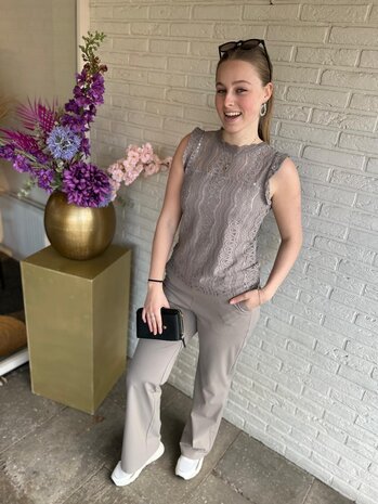 Mi Piace BROEK TRAVELSTOF 202581 TAUPE Mi Piace BROEK TRAVELSTOF 202581 TAUPE