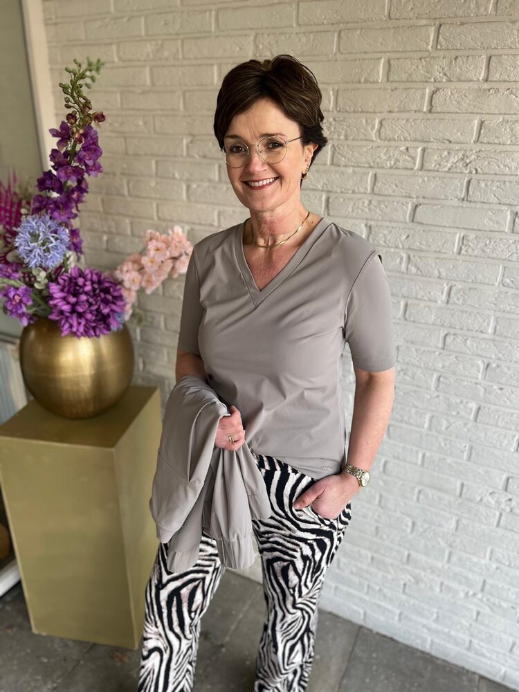 Mi Piace TOP TRAVELSTOF 202271 TAUPE Mi Piace TOP TRAVELSTOF 202271 TAUPE