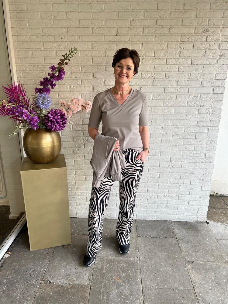 Mi Piace TOP TRAVELSTOF 202271 TAUPE Mi Piace TOP TRAVELSTOF 202271 TAUPE