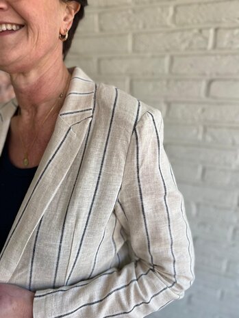 ICHI IHLINNO BL NATURAL ECRU STRIPE ICHI IHLINNO BL NATURAL ECRU STRIPE