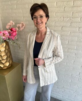 ICHI IHLINNO BL NATURAL ECRU STRIPE ICHI IHLINNO BL NATURAL ECRU STRIPE