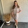 DENIM DRESS LEOPARD BEIGE ONE SIZE DENIM DRESS LEOPARD BEIGE ONE SIZE