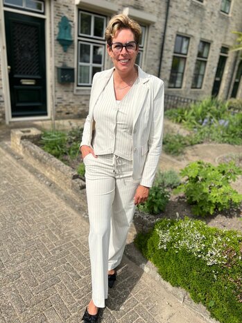 Mi Piace BLAZER TRAVELSTOF 202015A KIT/BLACK PIN STRIPE