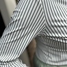 Mi Piace BLOUSE TRAVELSTOF 60840 LILYPAD/OFFWHITE STRIPE PRINT Mi Piace BLOUSE TRAVELSTOF 60840 LILYPAD/OFFWHITE STRIPE PRINT
