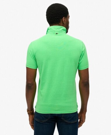 Superdry ESSENTIAL JERSEY POLO DRY FLURO LIME