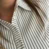 Mi Piace BLOUSE TRAVELSTOF 60840 LILYPAD/OFFWHITE STRIPE PRINT Mi Piace BLOUSE TRAVELSTOF 60840 LILYPAD/OFFWHITE STRIPE PRINT