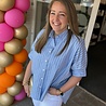 OVERSIZED BLOUSE STREEP LICHTBLAUW ONE SIZE OVERSIZED BLOUSE STREEP LICHTBLAUW ONE SIZE