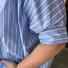 OVERSIZED BLOUSE STREEP LICHTBLAUW ONE SIZE OVERSIZED BLOUSE STREEP LICHTBLAUW ONE SIZE