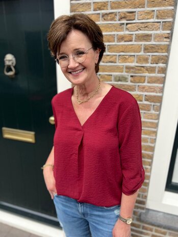 JDY JDYDIVYA LIFE 3/4 TOP WVN NOOS CABERNET JDY JDYDIVYA LIFE 3/4 TOP WVN NOOS CABERNET