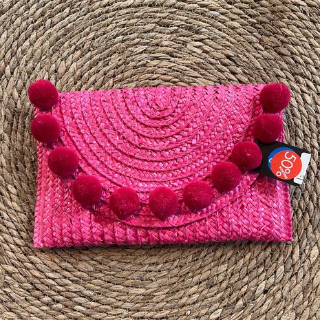 BEACH CLUTCH MET POMPOMS BEACH CLUTCH MET POMPOMS