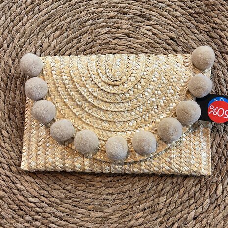 BEACH CLUTCH MET POMPOMS BEACH CLUTCH MET POMPOMS