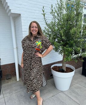 JURK BEAU PANTERPRINT ONE SIZE