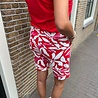 Mi Piace BERMUDA TRAVELSTOF 202423 FLOWER PRINT RED Mi Piace BERMUDA TRAVELSTOF 202423 FLOWER PRINT RED