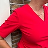 Mi Piace T-SHIRT V-HALS TRAVELSTOF 202271 RED Mi Piace T-SHIRT V-HALS TRAVELSTOF 202271 RED