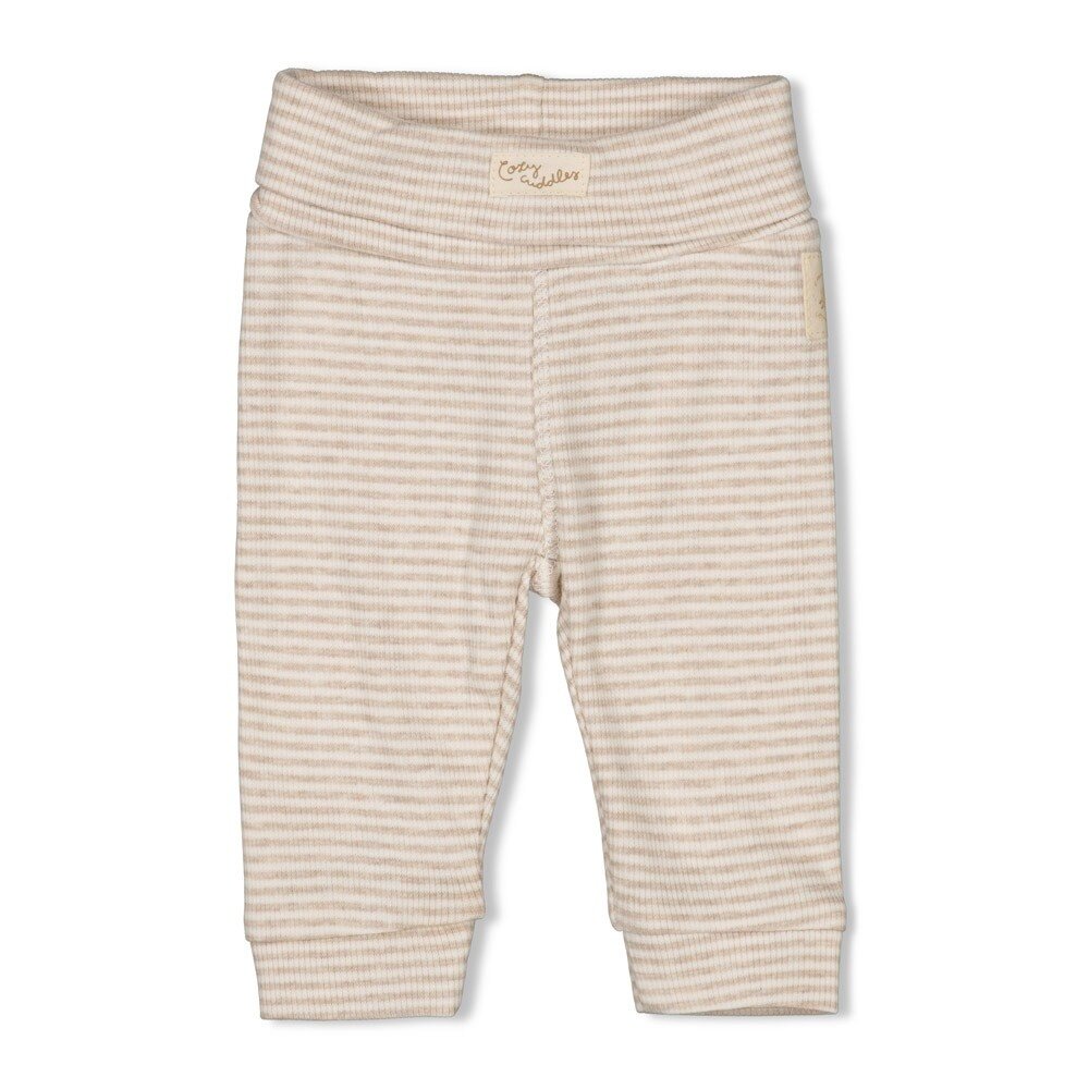 Feetje BROEK RIB MET STREEP - SLEEPY SHEEPY - TAUPE MELANGE