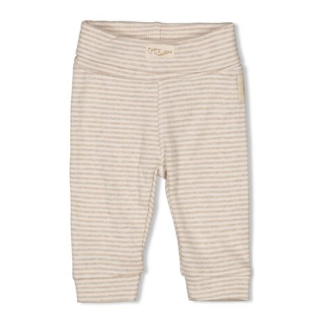 Feetje BROEK RIB MET STREEP - SLEEPY SHEEPY - TAUPE MELANGE