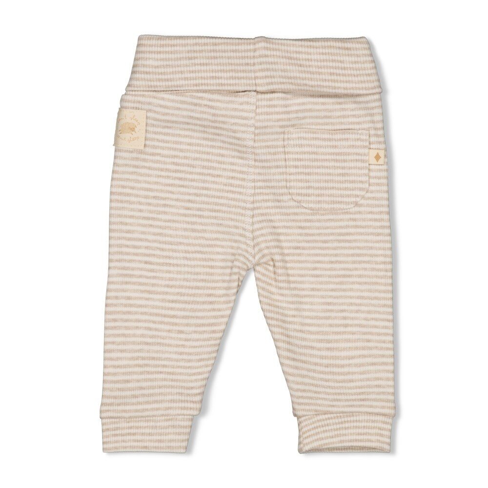 Feetje BROEK RIB MET STREEP - SLEEPY SHEEPY - TAUPE MELANGE