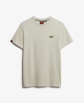 Superdry ESSENTIAL LOGO EMB TEE STRAW GREY MARL Superdry ESSENTIAL LOGO EMB TEE STRAW GREY MARL