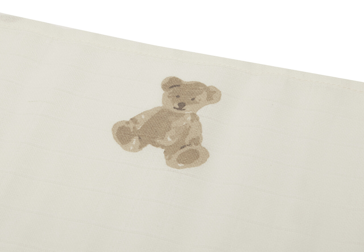Jollein HYDROFIELE DOEK SMALL 70X70CM TEDDY BEAR (3PACK) Jollein HYDROFIELE DOEK SMALL 70X70CM TEDDY BEAR (3PACK)