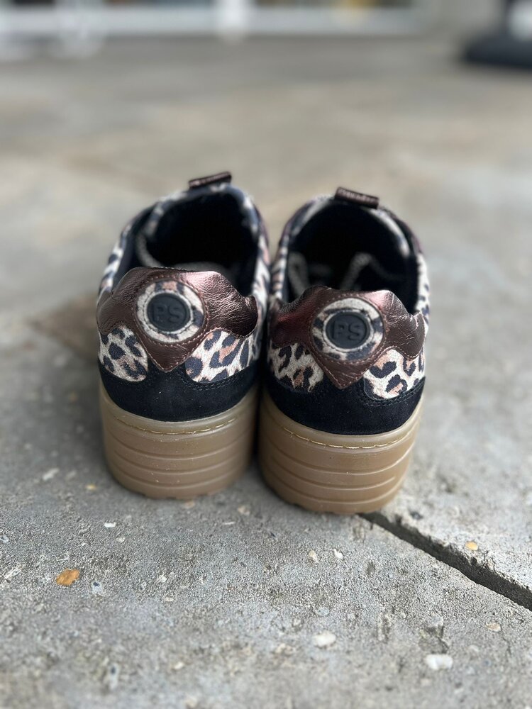 Poelman SNEAKER ANEMONE BLACK/BROWN/WINE