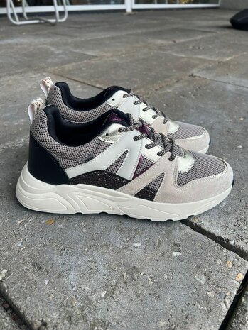 Poelman SNEAKER CAROCEL BEIGE/BROWN Poelman SNEAKER CAROCEL BEIGE/BROWN