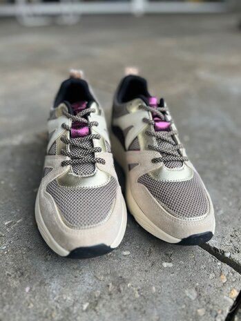 Poelman SNEAKER CAROCEL BEIGE/BROWN Poelman SNEAKER CAROCEL BEIGE/BROWN