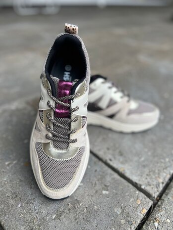 Poelman SNEAKER CAROCEL BEIGE/BROWN Poelman SNEAKER CAROCEL BEIGE/BROWN