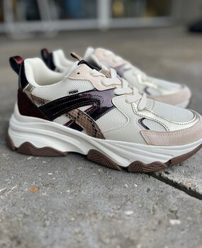 Poelman SNEAKER GIGI BEIGE/BROWN Poelman SNEAKER GIGI BEIGE/BROWN