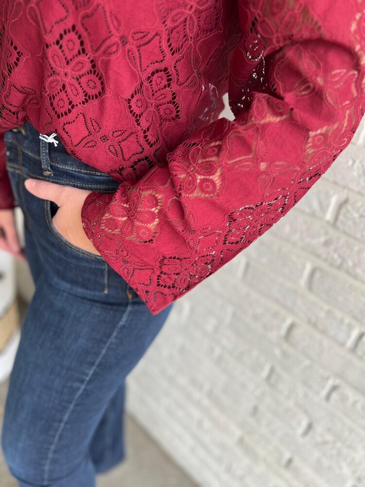 JDY JDYHURRAY L/S LACE TOP JRS