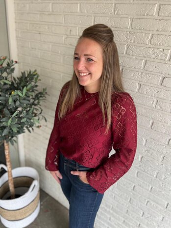 JDY JDYHURRAY L/S LACE TOP JRS