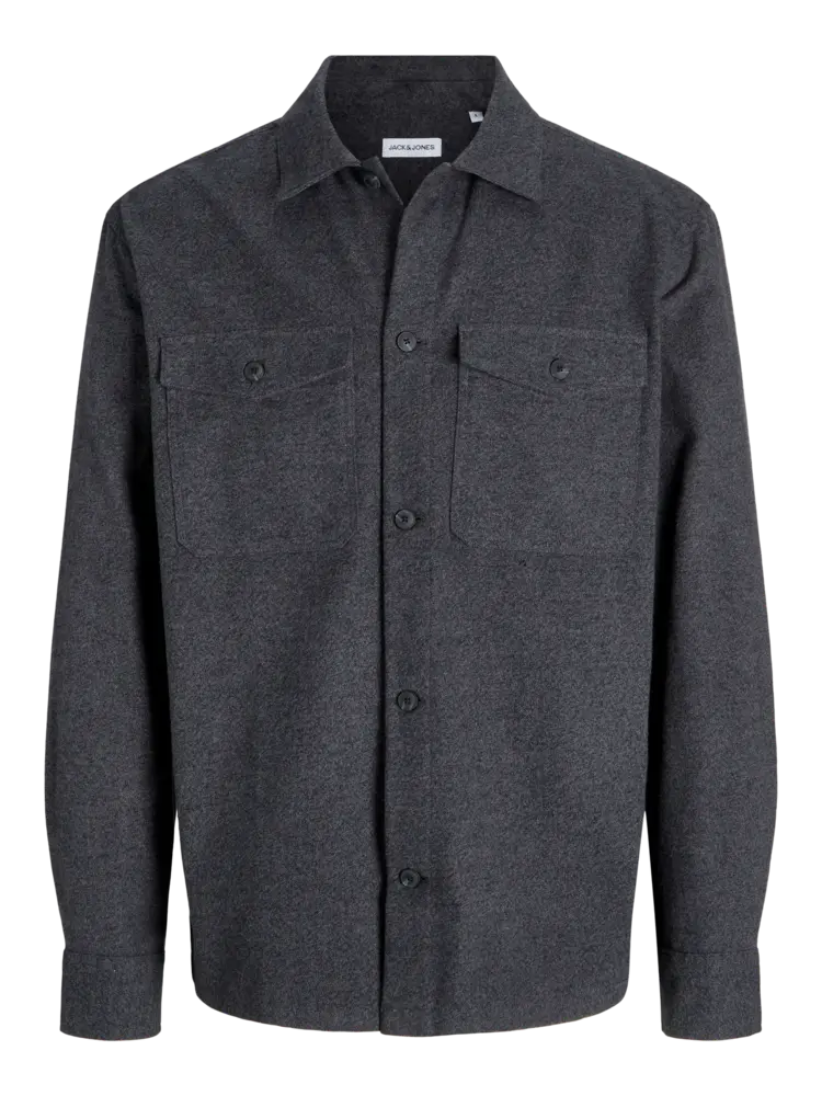Jack en Jones JJEPERFECT MELANGE OVERSHIRT LS SN DARK GREY MELANGE Jack en Jones JJEPERFECT MELANGE OVERSHIRT LS SN DARK GREY MELANGE