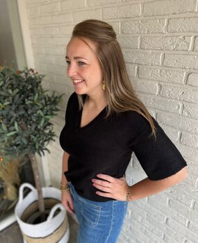 JDY JDYELANORA 2/4 V-NECK RAGLAN PULLOV KNT