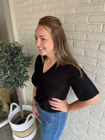 JDY JDYELANORA 2/4 V-NECK RAGLAN PULLOV KNT