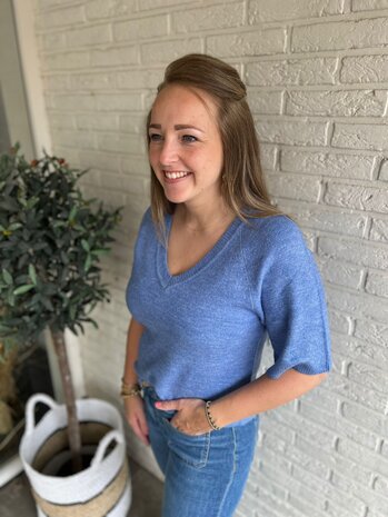 JDY JDYELANORA 2/4 V-NECK RAGLAN PULLOV KNT