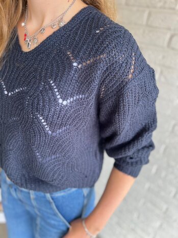 JDY JDYBADUT L/S V-NECK STRUC GLITT PULL KNT JDY JDYBADUT L/S V-NECK STRUC GLITT PULL KNT