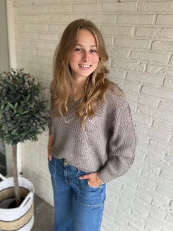 JDY JDYBADUT L/S V-NECK STRUC GLITT PULL KNT JDY JDYBADUT L/S V-NECK STRUC GLITT PULL KNT