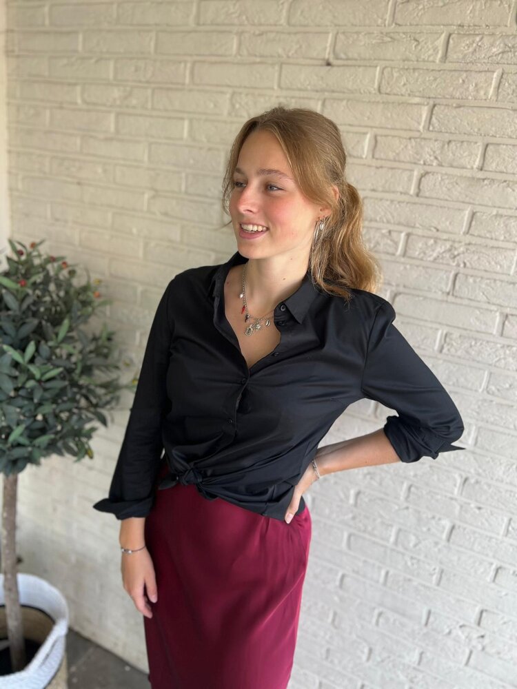 JDY JDYMIO L/S SHIRT WVN NOOS BLACK