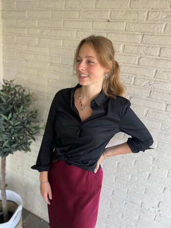 JDY JDYMIO L/S SHIRT WVN NOOS BLACK