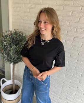 JDY JDYRIO LIFE S/S EMB DETAIL TOP JRS BLACK JDY JDYRIO LIFE S/S EMB DETAIL TOP JRS BLACK