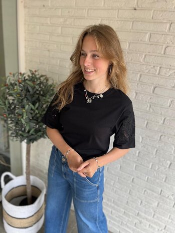 JDY JDYRIO LIFE S/S EMB DETAIL TOP JRS BLACK JDY JDYRIO LIFE S/S EMB DETAIL TOP JRS BLACK