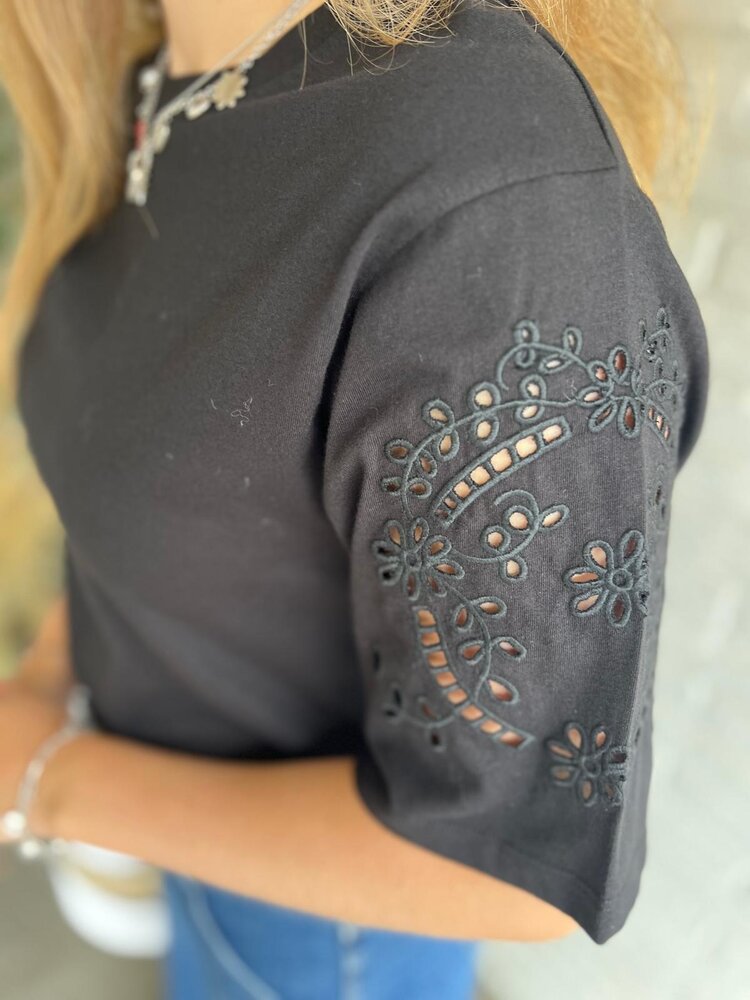 JDY JDYRIO LIFE S/S EMB DETAIL TOP JRS BLACK JDY JDYRIO LIFE S/S EMB DETAIL TOP JRS BLACK