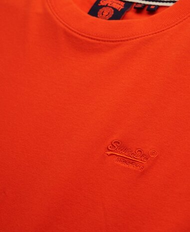 Superdry ESSENTIAL LOGO EMB TEE BOLD ORANGE