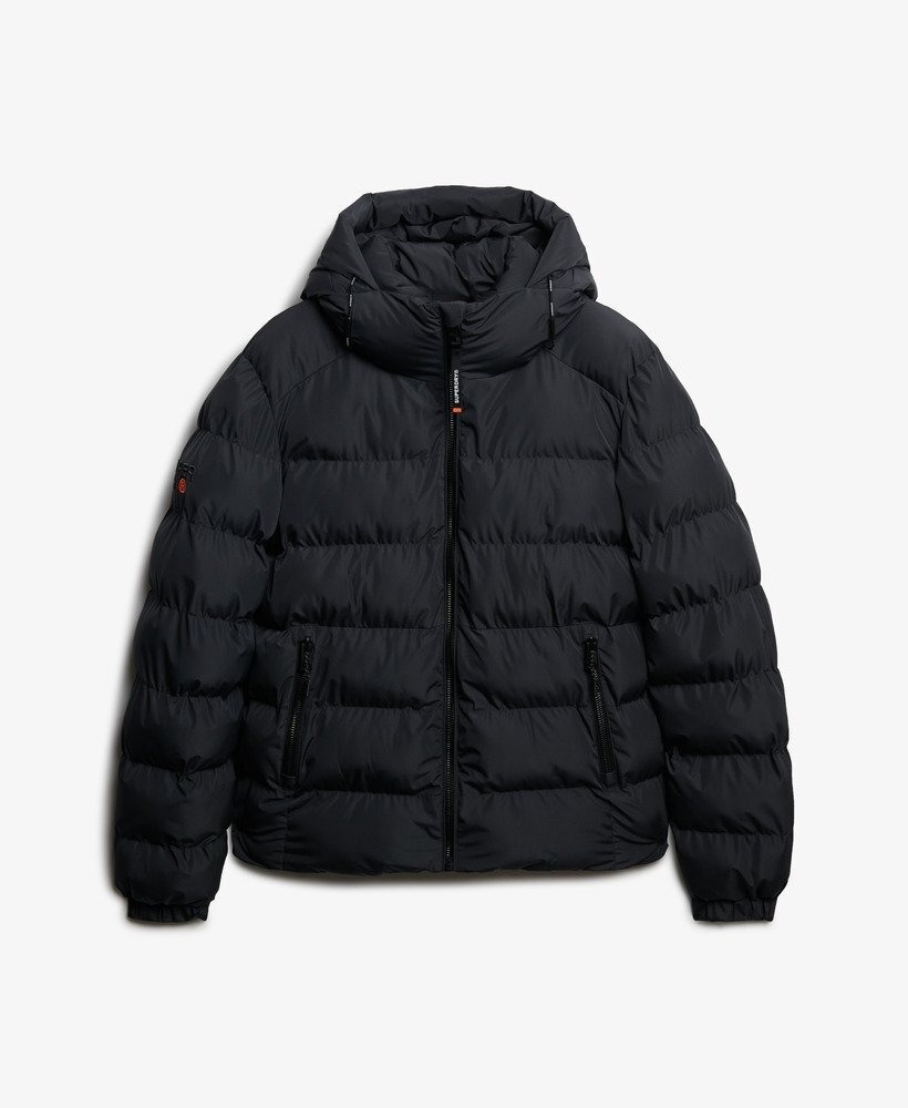Superdry HOODED SPORTS PUFFER JACKET EBONY/EBONY