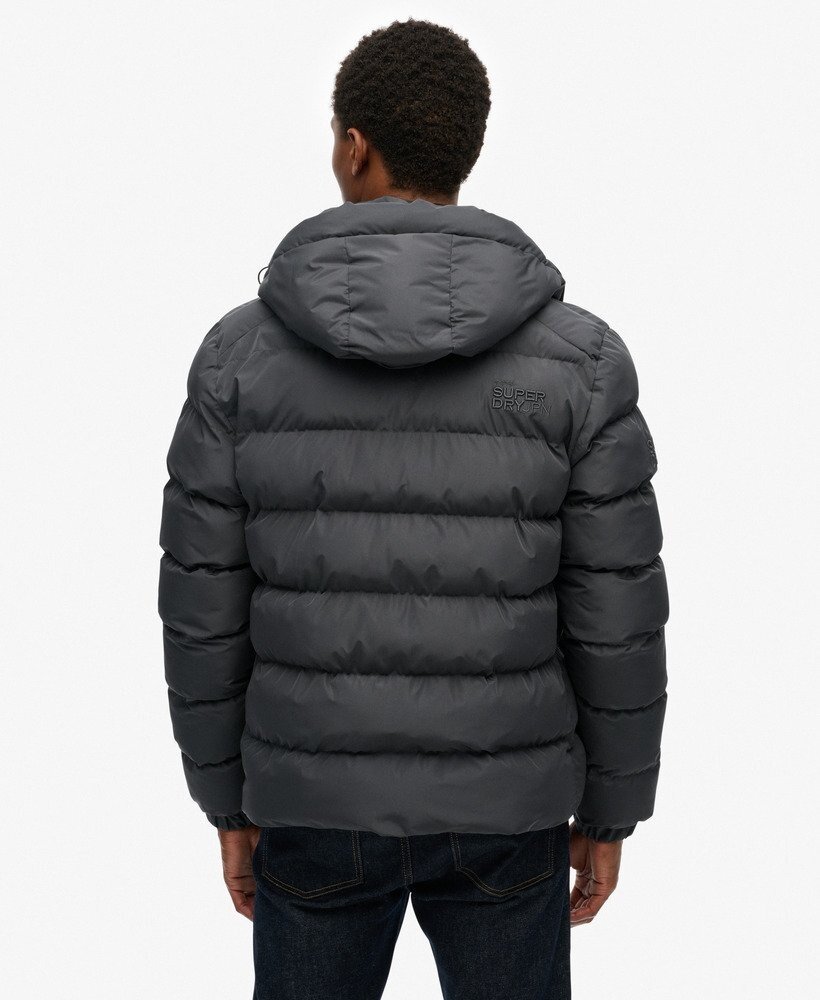 Superdry HOODED SPORTS PUFFER JACKET EBONY/EBONY