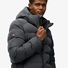 Superdry HOODED SPORTS PUFFER JACKET EBONY/EBONY