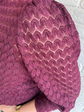 JDY JDYAVERY L/S LACE TOP JRS NOOS