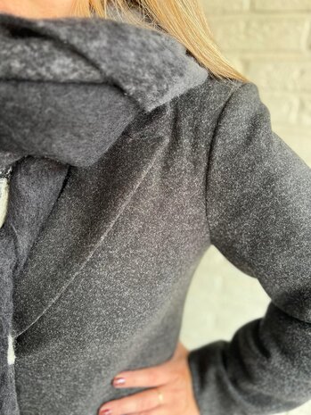 JDY JDYECHO LIFE COAT OTW NOOS BLACK/MELANGE JDY JDYECHO LIFE COAT OTW NOOS BLACK/MELANGE